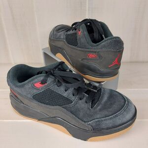 Air Jordan Youth Size 4 Flight Court Low Varsity Red Black Shoes Nike HF3333-001